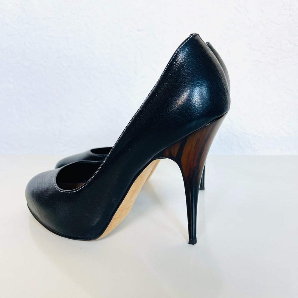 Giuseppe Zanotti Italian Black Leather Heels